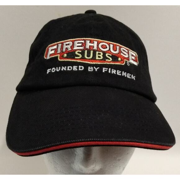 Firehouse Subs Uniform Hat Cap Lot Of 2 Strapback Work Sun Visor Black Fireman - Picture 4 of 16